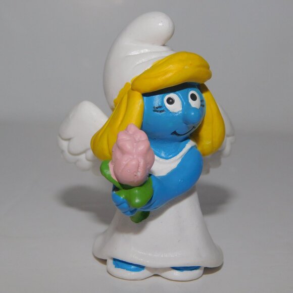 2009 Zodiac Smurfs Virgo Smurfette Smurf Angel Virgin Figure Figurine Peyo 2" - Picture 5 of 5